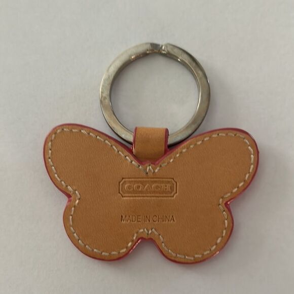 Coach Leather Butterfly Keychain - Picture 2 of 2